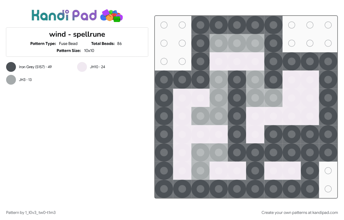 wind - spellrune - Fuse Bead Pattern by 1_l0v3_tw0-t1m3 on Kandi Pad - cotdwind, purple