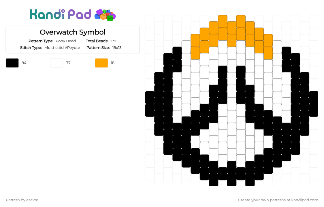 Overwatch Symbol Pony Bead Pattern - Kandi Pad | Kandi Patterns, Fuse ...