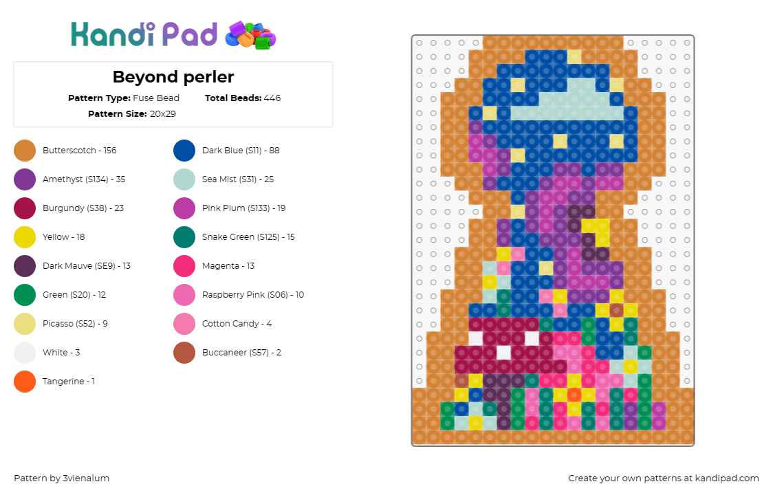 Beyond perler - Fuse Bead Pattern by 3vienalum on Kandi Pad - keyhole,fantasy,psychedelic,adventure,landscape,window,colorful,orange