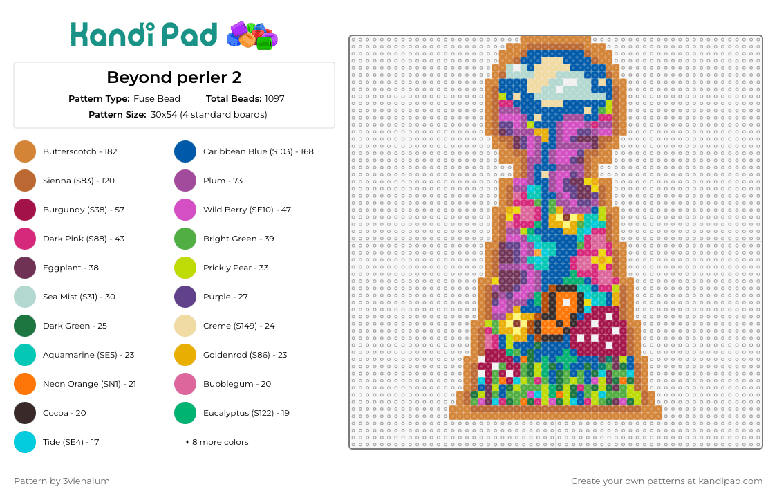 Beyond perler 2 - Fuse Bead Pattern by 3vienalum on Kandi Pad - keyhole,fantasy,psychedelic,adventure,landscape,window,colorful,blue,orange