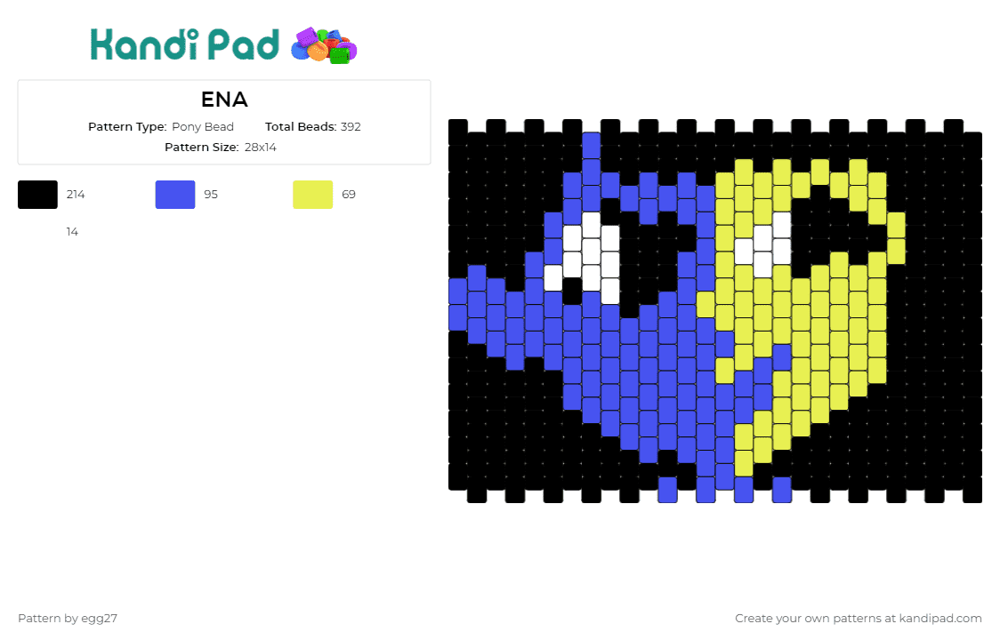 ENA - Pony Bead Pattern by egg27 on Kandi Pad - 