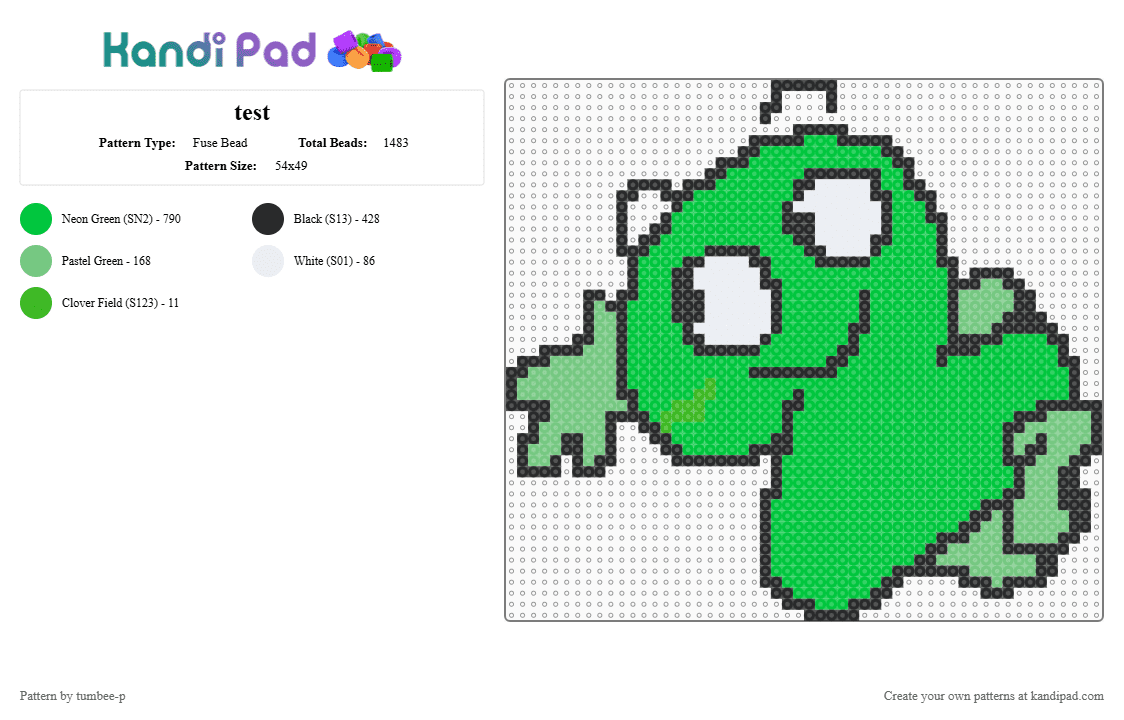 shut up - Fuse Bead Pattern by tumbee-p on Kandi Pad - green,two,tpot,bfdi,algebralien,integer,crap