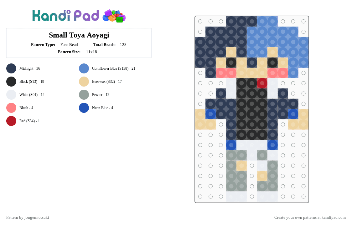 Small Toya Aoyagi - Fuse Bead Pattern by jougennotsuki on Kandi Pad - blue, pjsk, project sekai, purple, toya, toya aoyagi, vivid bad squad