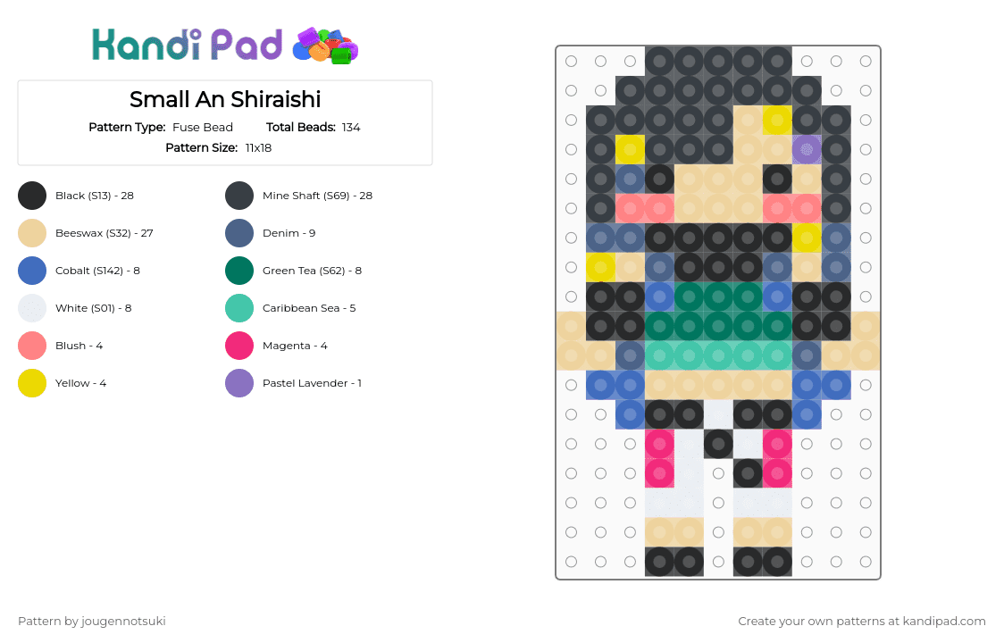 Small An Shiraishi - Fuse Bead Pattern by jougennotsuki on Kandi Pad - an shiraishi, beige, black, blue, pjsk, project sekai, teal, vivid bad squad