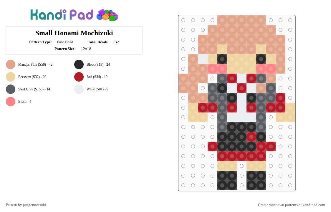 Small Honami Mochizuki - Fuse Bead Pattern by jougennotsuki on Kandi Pad - beige, honami, honami mochizuki, leoneed, pjsk, project sekai