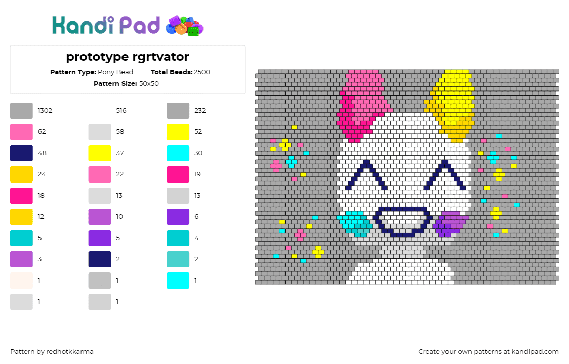 prototype rgrtvator - Pony Bead Pattern by redhotkkarma on Kandi Pad - prototype,regretevator,roblox,character,portrait,panel,white,gray,colorful