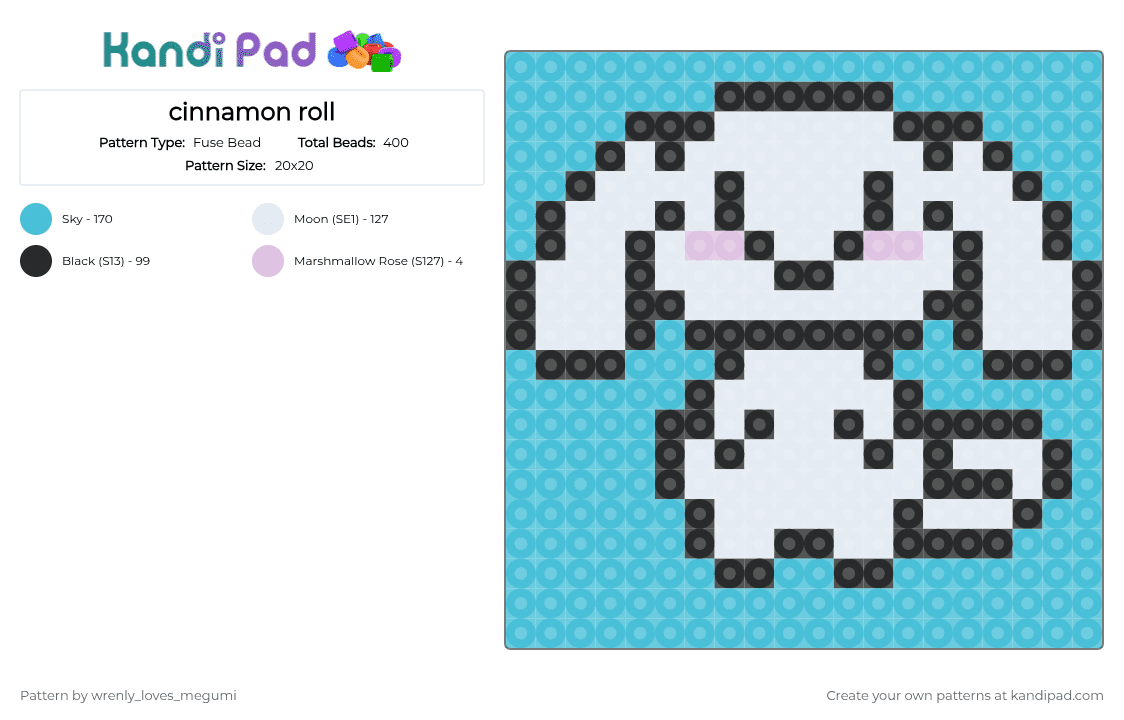 cinnamon roll - Fuse Bead Pattern by pochacco on Kandi Pad - 