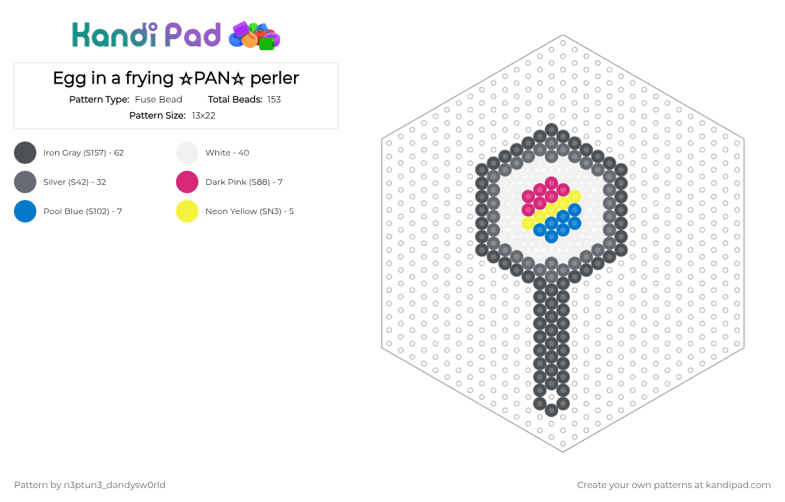 Egg in a frying ☆PAN☆ perler - Fuse Bead Pattern by n3ptun3_dandysw0rld on Kandi Pad - gray, purple