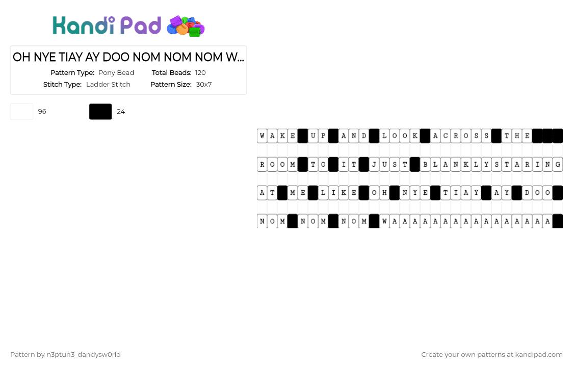Friendship bracelets :) - Pony Bead Pattern by n3ptun3_dandysw0rld on Kandi Pad - white