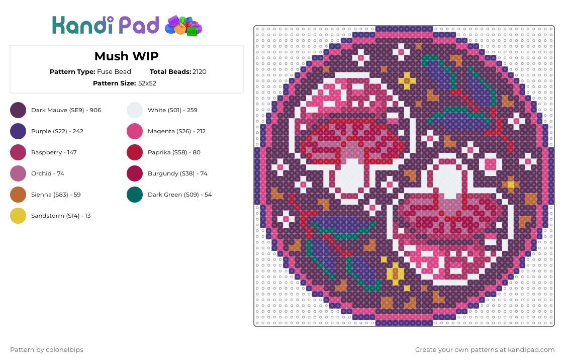 Cotdcottagecore Fuse Bead Patterns - Gallery - Kandi Pad | Kandi ...