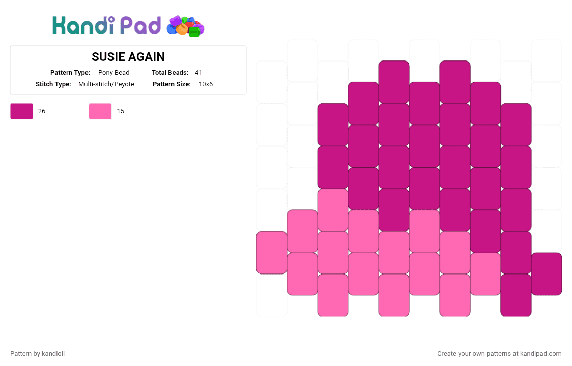 SUSIE AGAIN - Pony Bead Pattern by kandioli on Kandi Pad - 
