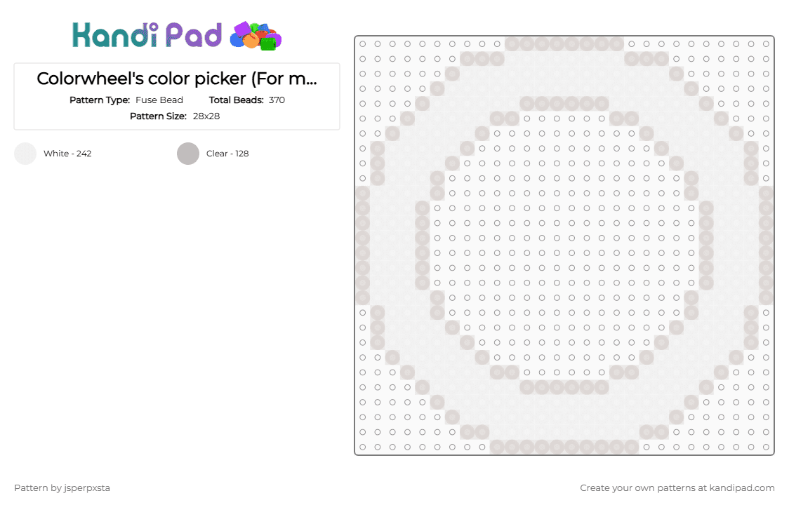 Colorwheel\'s color picker (For my bag) - Fuse Bead Pattern by jsperpxsta on Kandi Pad - beige, circle, colorwheel, osc, white