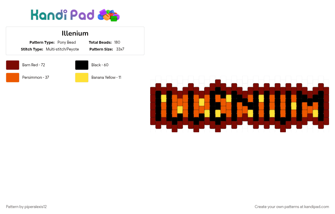 Illenium - Pony Bead Pattern by piperalexis12 on Kandi Pad - brown, dj, edm, illenium, music