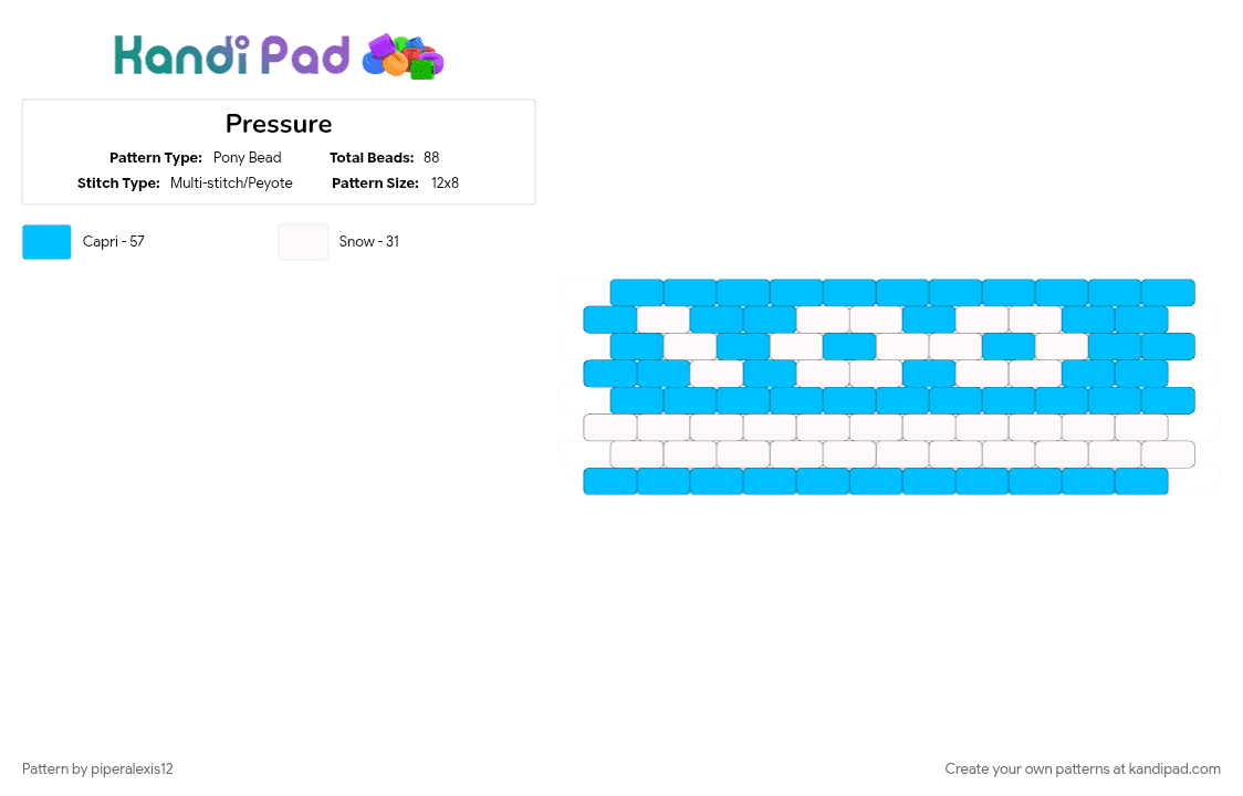 Pressure - Pony Bead Pattern by piperalexis12 on Kandi Pad - pressure, roblox