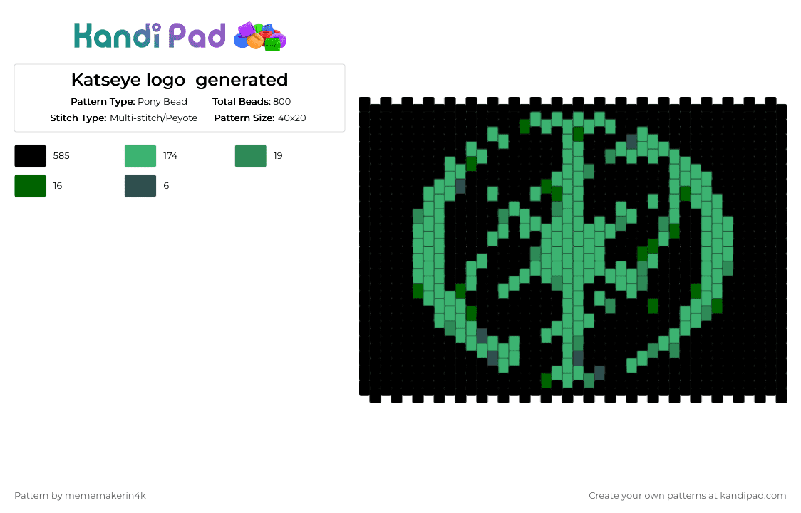 Katseye logo  generated - Pony Bead Pattern by mememakerin4k on Kandi Pad - 