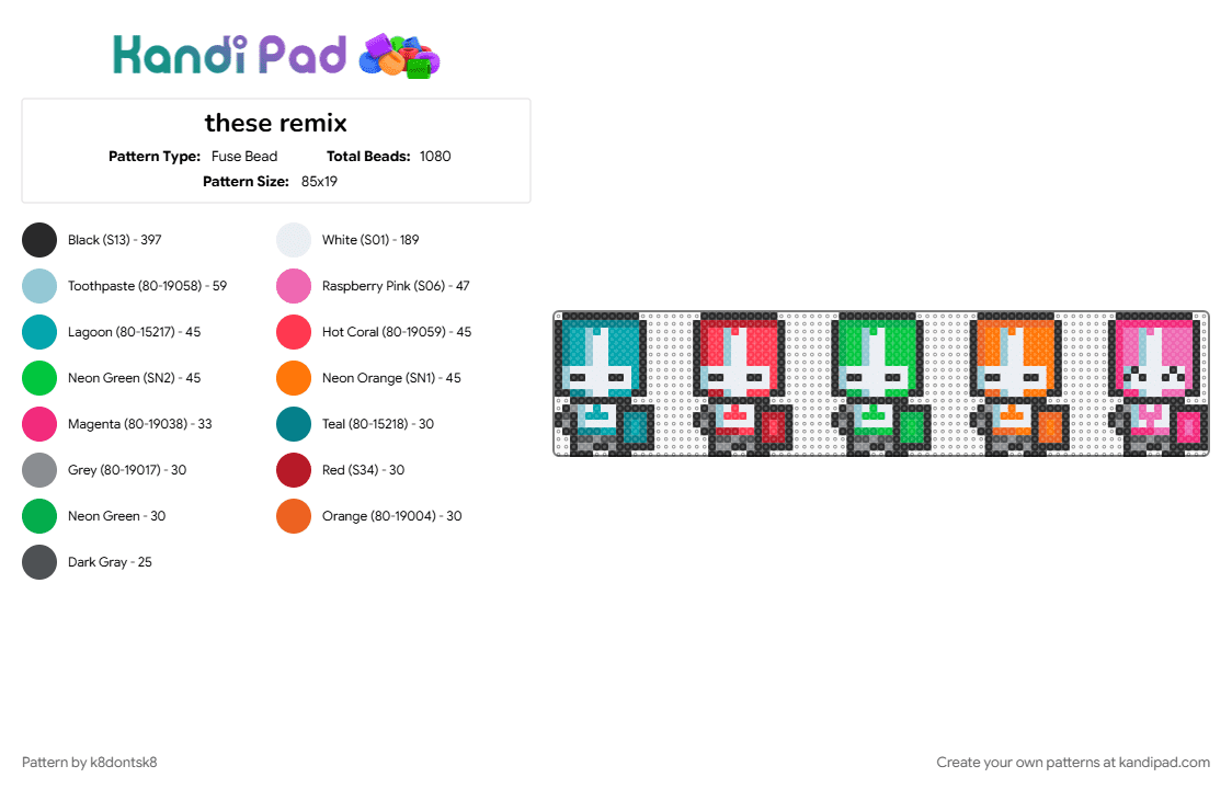 these remix - Fuse Bead Pattern by k8dontsk8 on Kandi Pad - castle crashers, colorful, orange, red