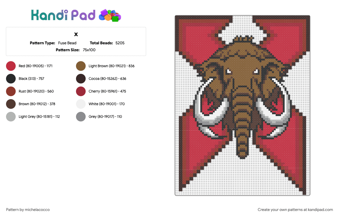 x - Fuse Bead Pattern by michelacocco on Kandi Pad - brown, dj, excision, logo, mashup, red, tan, wooli