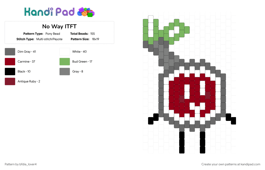 No Way ITFT - Pony Bead Pattern by bfdia_lover4 on Kandi Pad - 