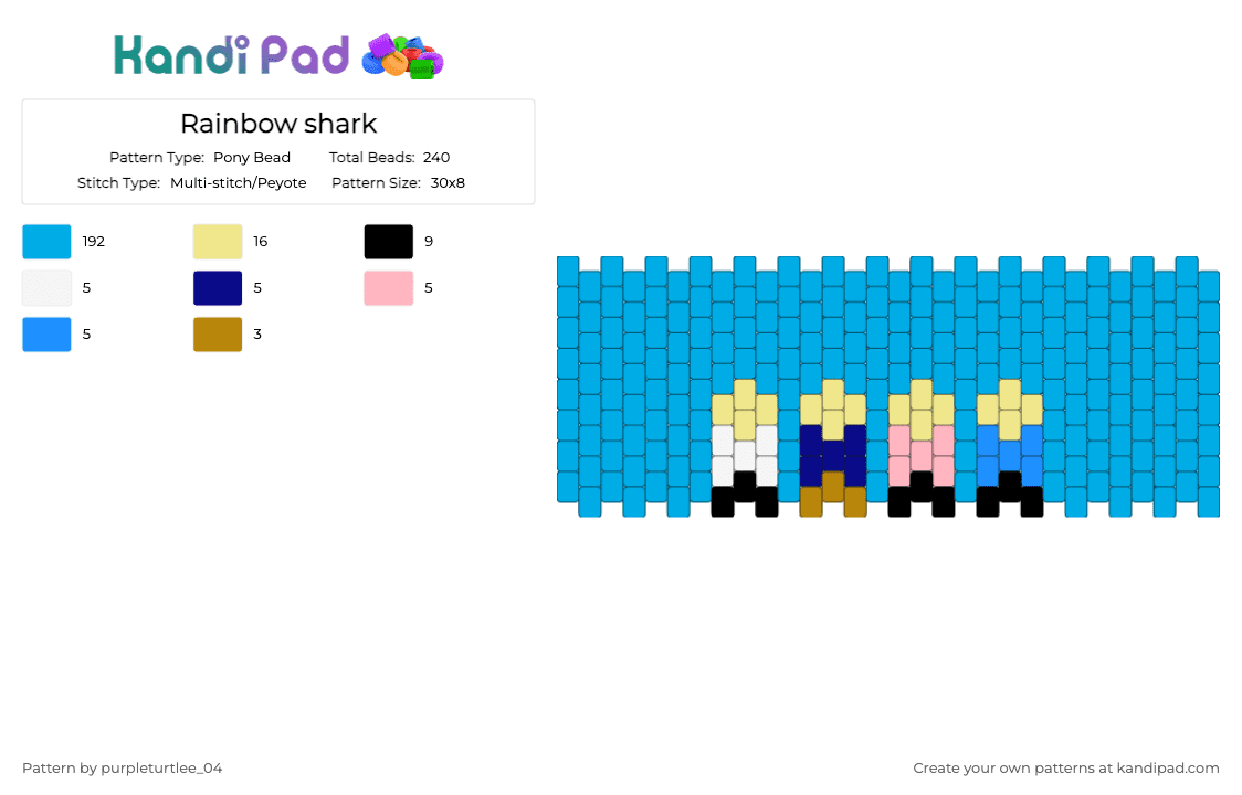 Weezer The Blue Album - Pony Bead Pattern by purpleturtlee_04 on Kandi Pad - light blue