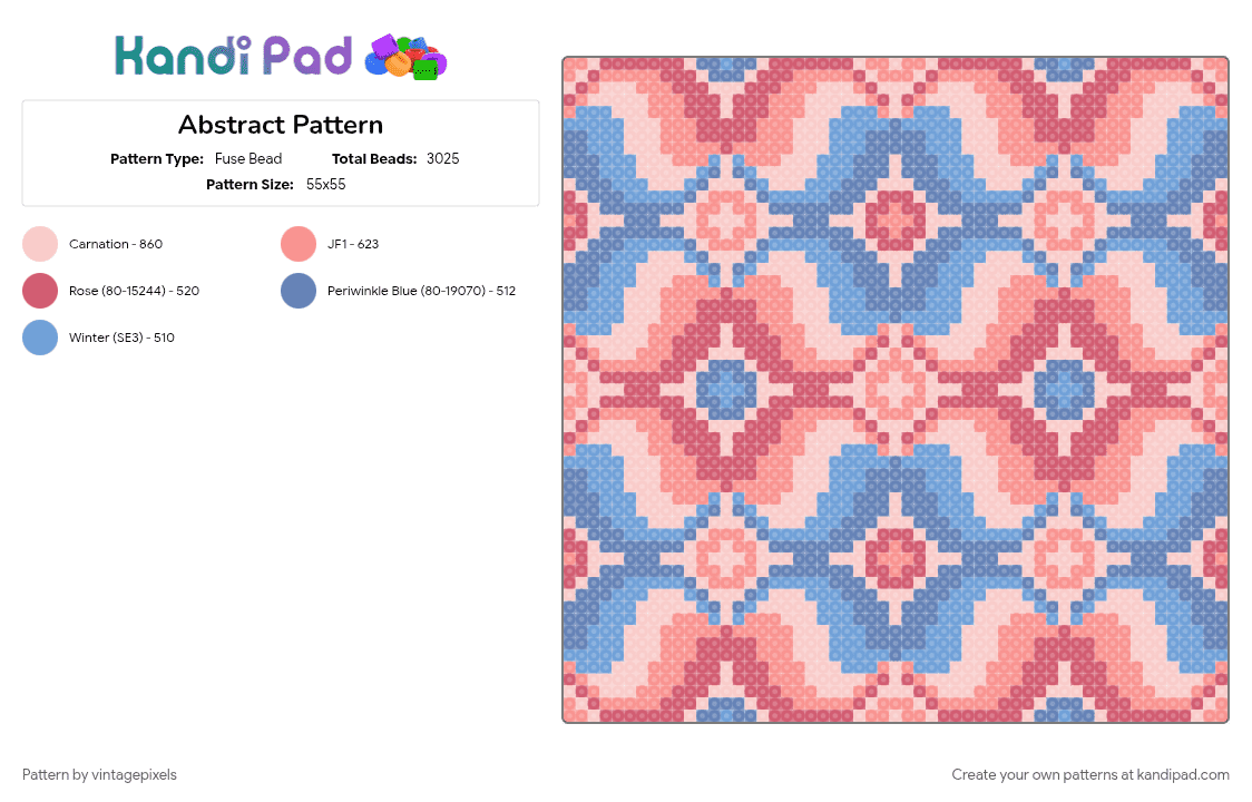 Abstract Pattern - Fuse Bead Pattern by vintagepixels on Kandi Pad - beige, cotdabstractpatterns