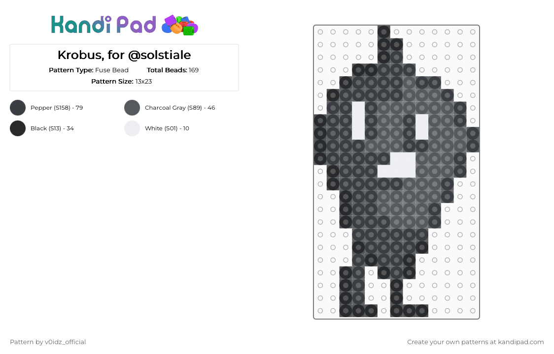 Krobus, for @solstiale - Fuse Bead Pattern by v0idz_official on Kandi Pad - 