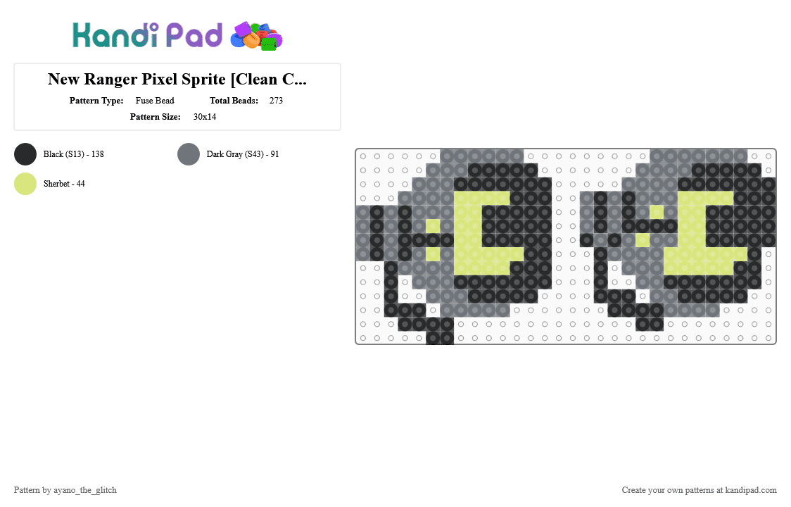 New Ranger Pixel Sprites [Clean Crew] - Fuse Bead Pattern by ayano_the_glitch on Kandi Pad - clean crew, desk lamp, gray, pixel, ranger, roblox, sprite, video games, yellow