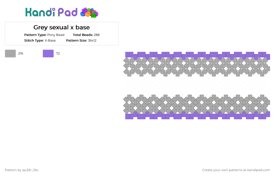 Grey sexual x base - Pony Bead Pattern by qu33r_l3w on Kandi Pad - beige