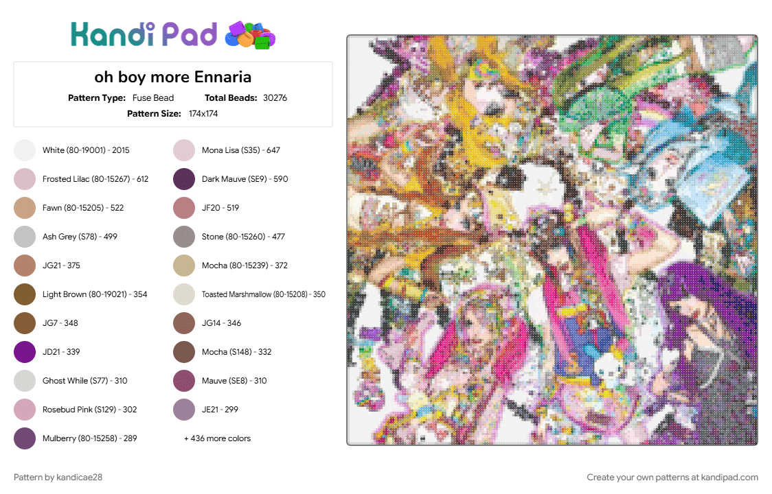 oh boy more Ennaria - Fuse Bead Pattern by kandicae28 on Kandi Pad - ennaria, hyperpop, music, singer