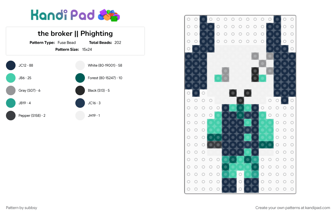 the broker || Phighting - Fuse Bead Pattern by subbsy on Kandi Pad - character, inphernal, inphernalroblox, phight, phighting, phightingroblox, purple, roblox, video game