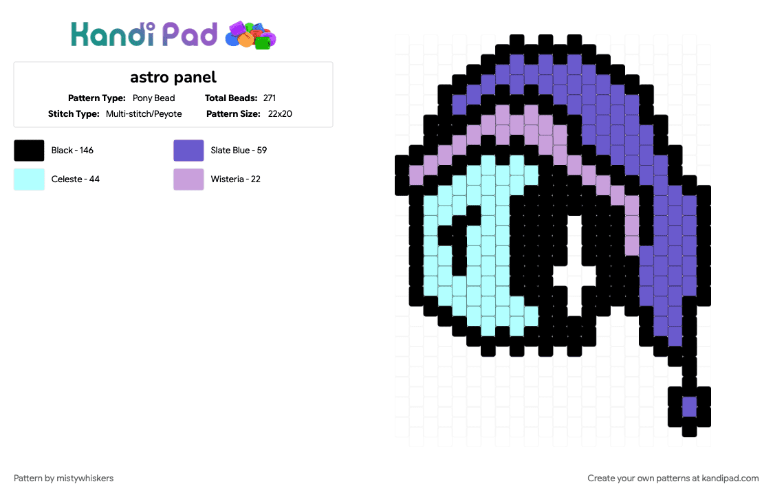 astro panel - Pony Bead Pattern by mistywhiskers on Kandi Pad - 