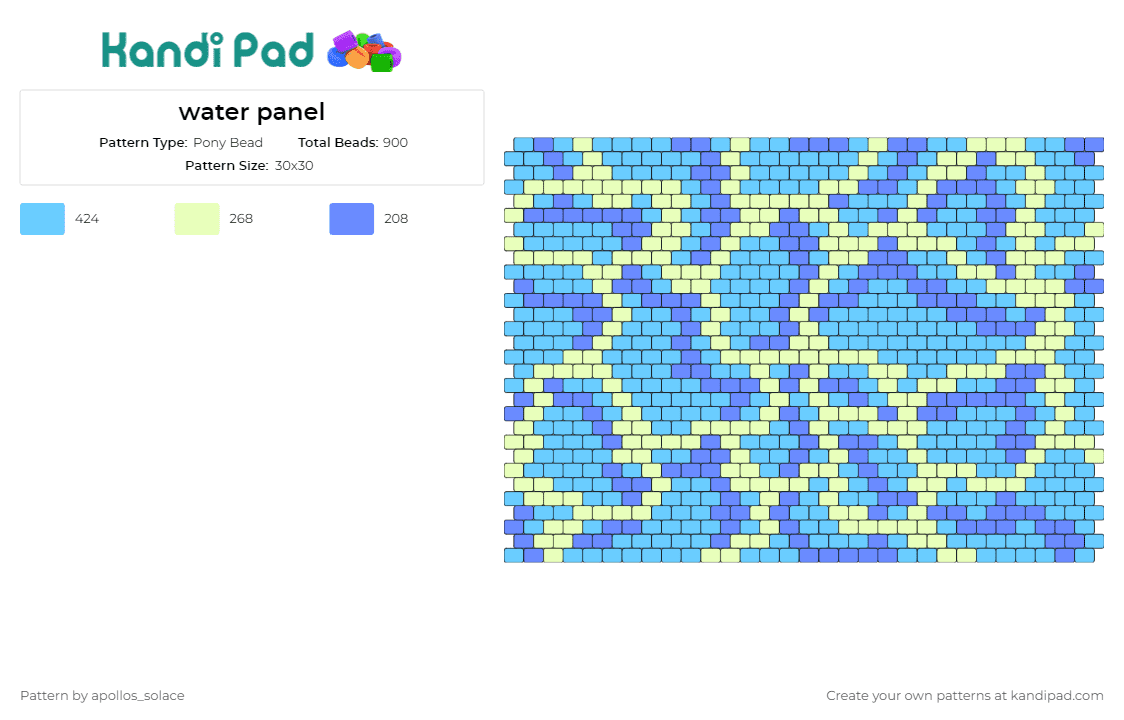 H2o Fuse Bead Pattern - Kandi Pad