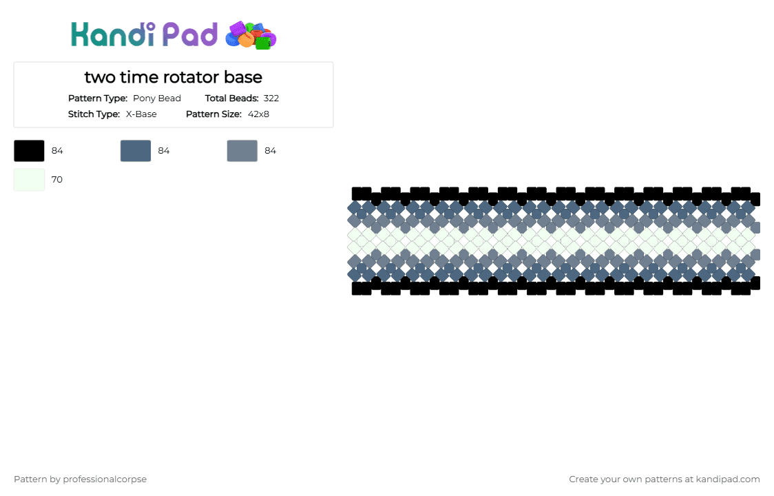two time rotator base - Pony Bead Pattern by professionalcorpse on Kandi Pad - blue, forsaken, gray, roblox, rotator, two time