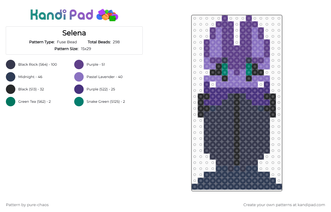 Selena - Fuse Bead Pattern by pure-chaos on Kandi Pad - 