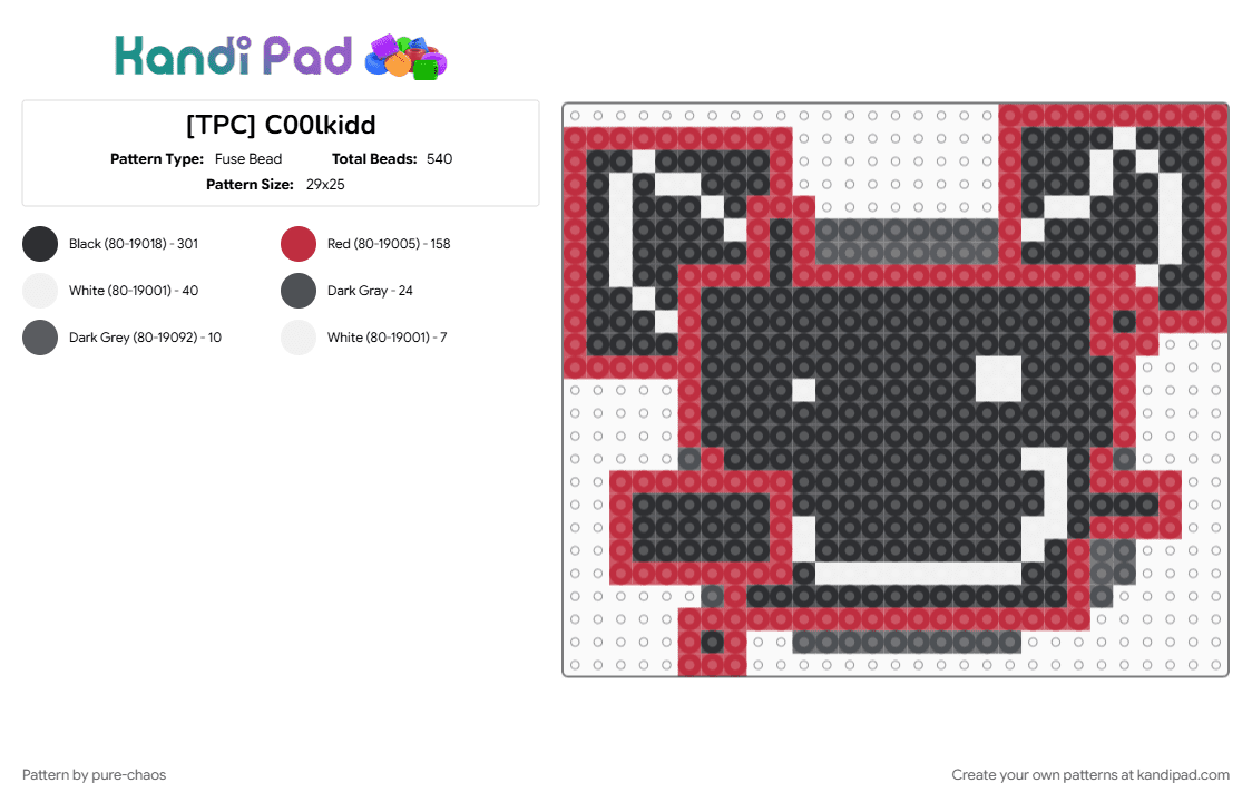 [TPC] C00lkidd - Fuse Bead Pattern by pure-chaos on Kandi Pad - c00lkidd, termination protocol