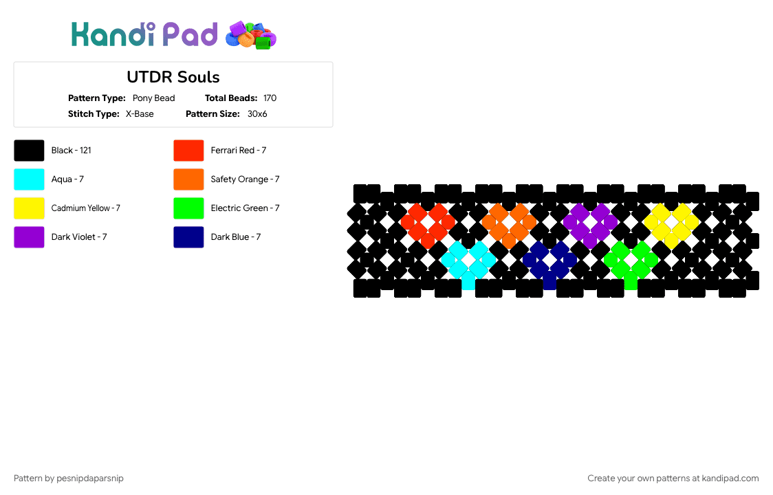UTDR Souls - Pony Bead Pattern by pesnipdaparsnip on Kandi Pad - black, deltarune, purple, undertale, video game