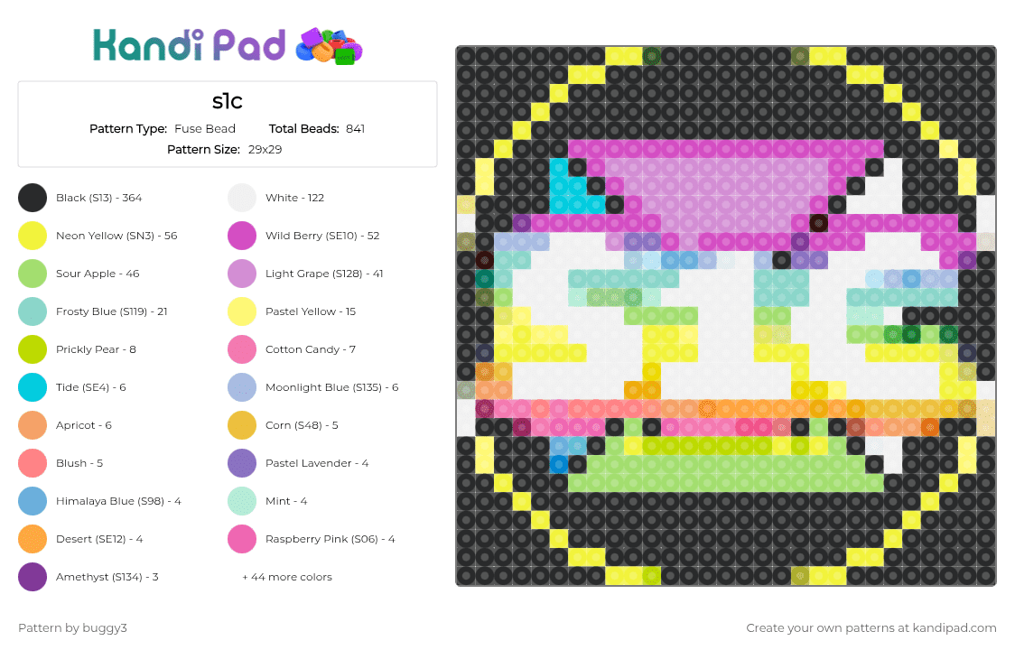 s1c - Fuse Bead Pattern by buggy3 on Kandi Pad - 