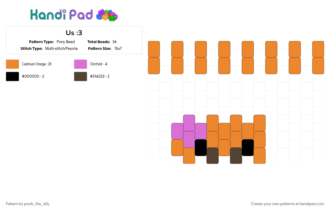 Me :3 - Pony Bead Pattern by -puppet_b1tch- on Kandi Pad - doll, spider
