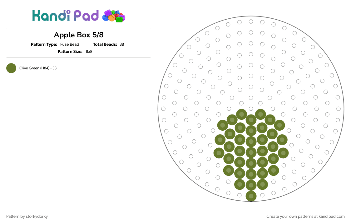 Apple Box 5/10 - Fuse Bead Pattern by storkydorky on Kandi Pad - 3d, apple, box, box template, fruit, gold