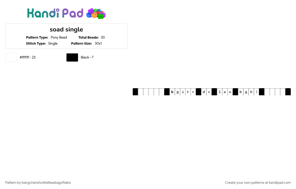 soad single - Pony Bead Pattern by bangchanshottielikeabagoftakis on Kandi Pad - ifyouwanttodestorymysweater, music, soad, supercoolstuff, system of a down, white, yourswagy