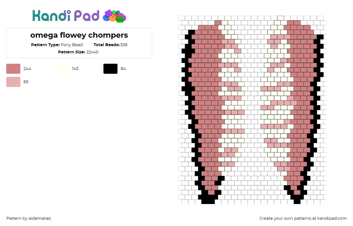 omega flowey chompers - Pony Bead Pattern by aidamakes on Kandi Pad - omega flowey,undertale,video games,asriel dreemurr,boss