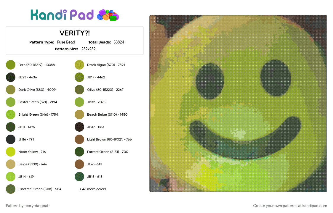 VERITY?! - Fuse Bead Pattern by x-g0th_g1rl-x on Kandi Pad - 