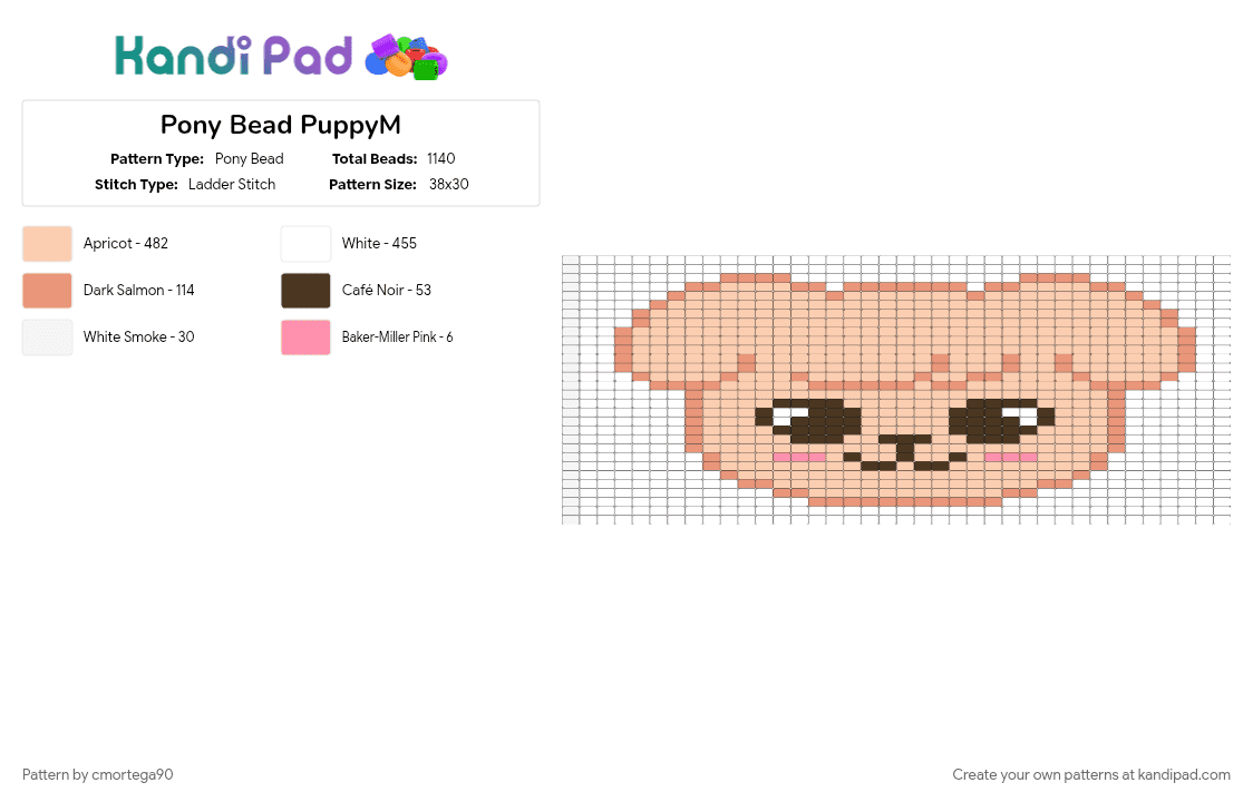 Pony Bead Stray Kids PuppyM Skzoo - Pony Bead Pattern by cmortega90 on Kandi Pad - beige