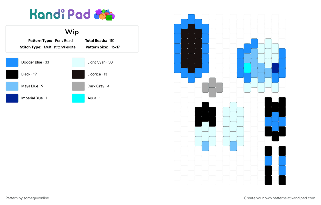 Smilk hanging doll - Pony Bead Pattern by someguyonline on Kandi Pad - cookie run kingdom, crk, shadow milk