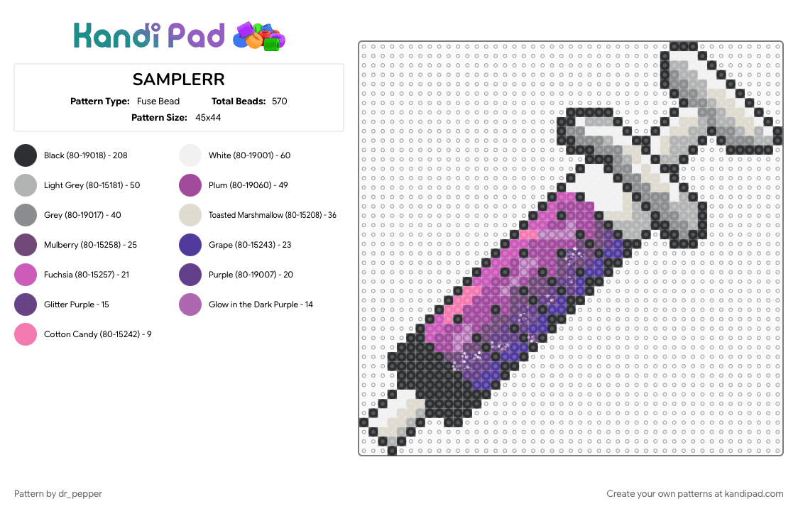 SAMPLERR - Fuse Bead Pattern by dr_pepper on Kandi Pad - animal hospital, animal hospital anomaly, beige, pink, roblox, sampler
