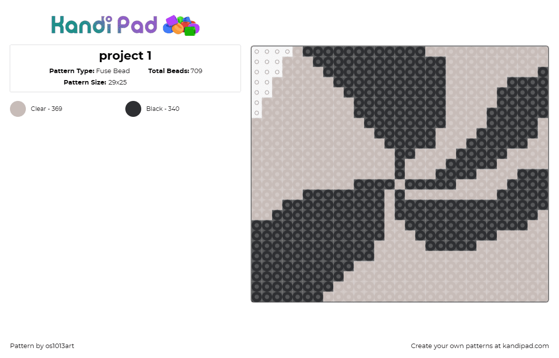 project 1 - Fuse Bead Pattern by os1013art on Kandi Pad - swirl