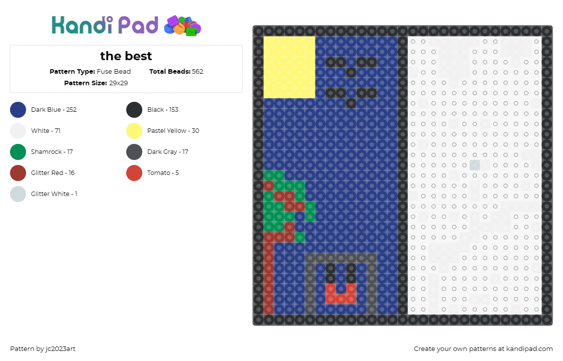 the best - Fuse Bead Pattern by jc2023art on Kandi Pad - weather,nature,rain,sun,tree