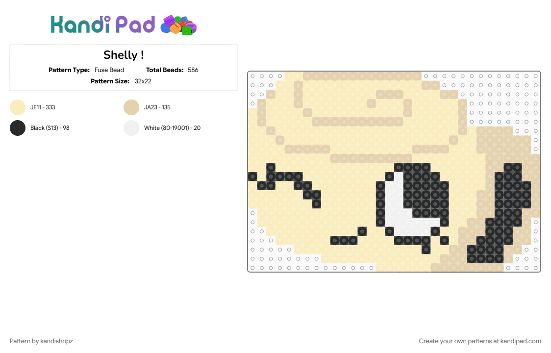 Shelly ! - Fuse Bead Pattern by kandishopz on Kandi Pad - beige