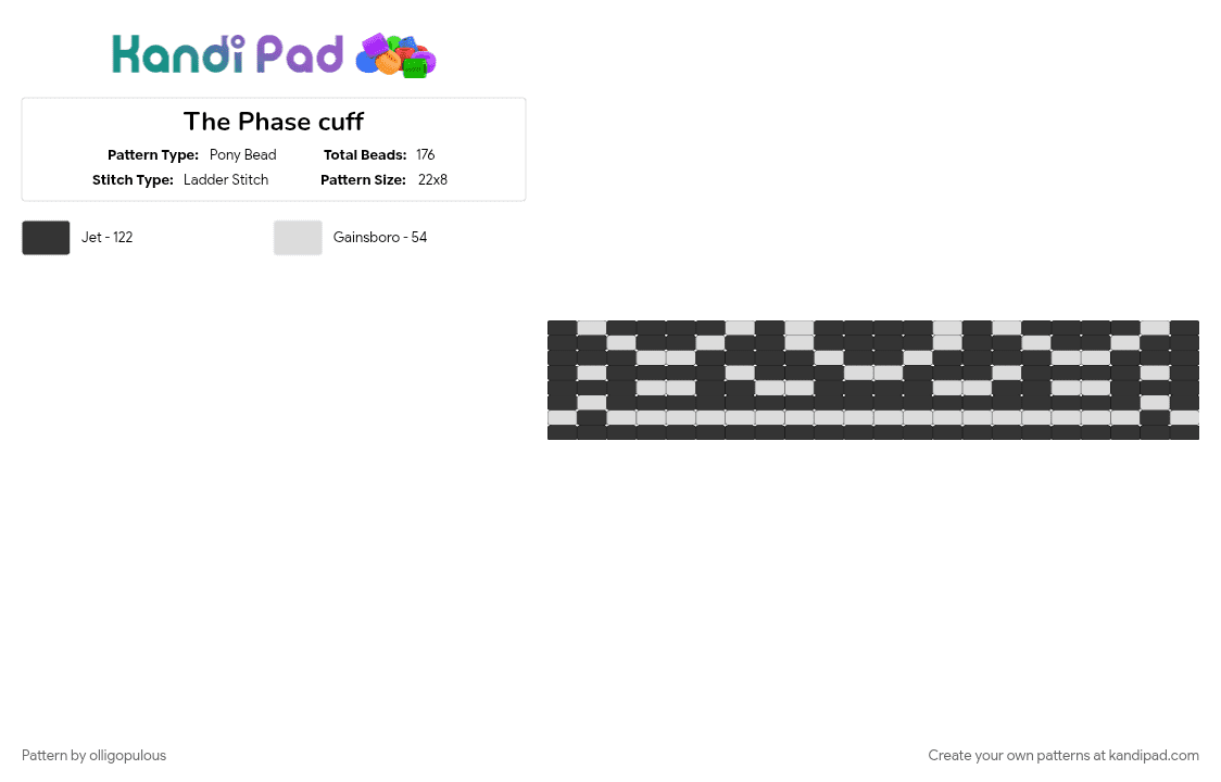 The Phase cuff - Pony Bead Pattern by olligopulous on Kandi Pad - kpop, monsta x, music, the phase