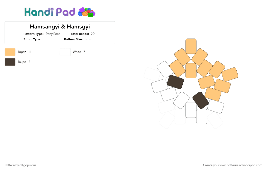 Hamsangyi & Hamsgyi - Pony Bead Pattern by olligopulous on Kandi Pad - hamsangyi hamsgyi, kihyun, monmungchi x, monsta x, orange