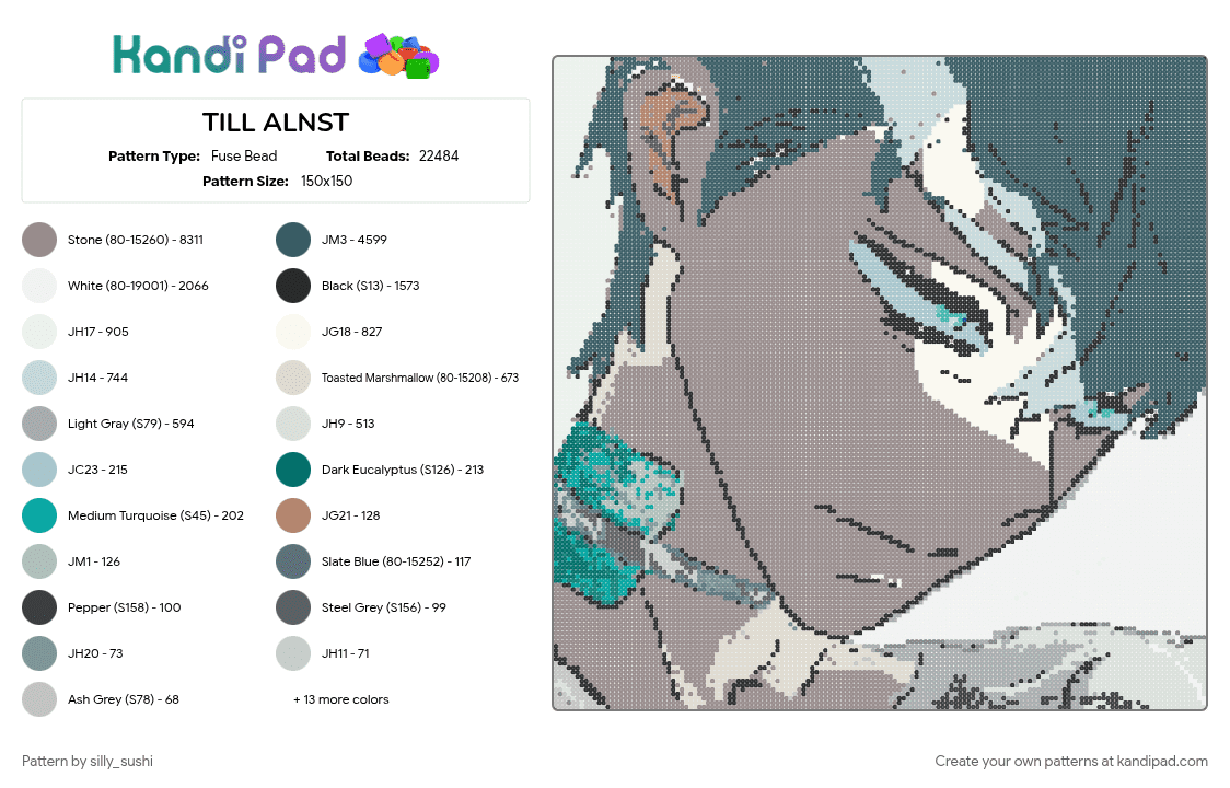TILL ALNST - Fuse Bead Pattern by silly_sushi on Kandi Pad - 
